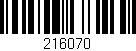 Código de barras (EAN, GTIN, SKU, ISBN): '216070'