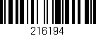Código de barras (EAN, GTIN, SKU, ISBN): '216194'
