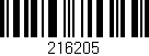 Código de barras (EAN, GTIN, SKU, ISBN): '216205'