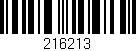 Código de barras (EAN, GTIN, SKU, ISBN): '216213'