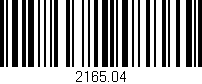 Código de barras (EAN, GTIN, SKU, ISBN): '2165.04'