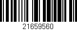 Código de barras (EAN, GTIN, SKU, ISBN): '21659560'