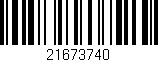 Código de barras (EAN, GTIN, SKU, ISBN): '21673740'