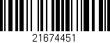 Código de barras (EAN, GTIN, SKU, ISBN): '21674451'