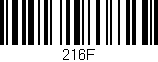 Código de barras (EAN, GTIN, SKU, ISBN): '216F'