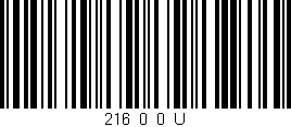 Código de barras (EAN, GTIN, SKU, ISBN): '216_0_0_U'