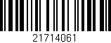 Código de barras (EAN, GTIN, SKU, ISBN): '21714061'