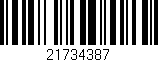 Código de barras (EAN, GTIN, SKU, ISBN): '21734387'