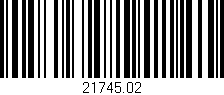 Código de barras (EAN, GTIN, SKU, ISBN): '21745.02'