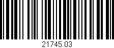 Código de barras (EAN, GTIN, SKU, ISBN): '21745.03'