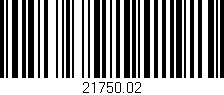 Código de barras (EAN, GTIN, SKU, ISBN): '21750.02'