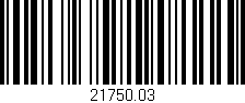 Código de barras (EAN, GTIN, SKU, ISBN): '21750.03'