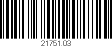 Código de barras (EAN, GTIN, SKU, ISBN): '21751.03'