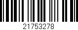 Código de barras (EAN, GTIN, SKU, ISBN): '21753278'