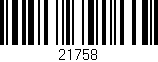 Código de barras (EAN, GTIN, SKU, ISBN): '21758'