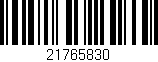 Código de barras (EAN, GTIN, SKU, ISBN): '21765830'
