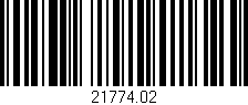 Código de barras (EAN, GTIN, SKU, ISBN): '21774.02'