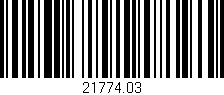 Código de barras (EAN, GTIN, SKU, ISBN): '21774.03'