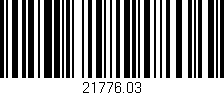Código de barras (EAN, GTIN, SKU, ISBN): '21776.03'