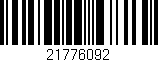 Código de barras (EAN, GTIN, SKU, ISBN): '21776092'