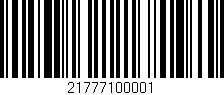 Código de barras (EAN, GTIN, SKU, ISBN): '21777100001'