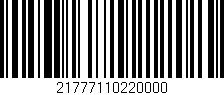 Código de barras (EAN, GTIN, SKU, ISBN): '21777110220000'