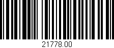 Código de barras (EAN, GTIN, SKU, ISBN): '21778.00'