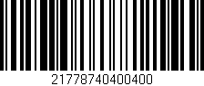 Código de barras (EAN, GTIN, SKU, ISBN): '21778740400400'