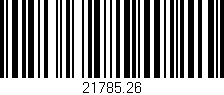 Código de barras (EAN, GTIN, SKU, ISBN): '21785.26'