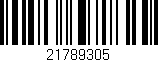 Código de barras (EAN, GTIN, SKU, ISBN): '21789305'