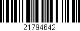 Código de barras (EAN, GTIN, SKU, ISBN): '21794642'
