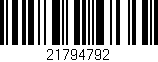 Código de barras (EAN, GTIN, SKU, ISBN): '21794792'