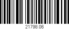 Código de barras (EAN, GTIN, SKU, ISBN): '21798.06'