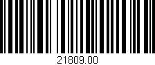 Código de barras (EAN, GTIN, SKU, ISBN): '21809.00'