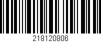 Código de barras (EAN, GTIN, SKU, ISBN): '218120806'
