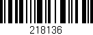 Código de barras (EAN, GTIN, SKU, ISBN): '218136'