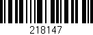 Código de barras (EAN, GTIN, SKU, ISBN): '218147'