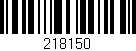 Código de barras (EAN, GTIN, SKU, ISBN): '218150'