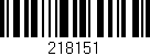 Código de barras (EAN, GTIN, SKU, ISBN): '218151'