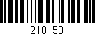 Código de barras (EAN, GTIN, SKU, ISBN): '218158'