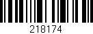 Código de barras (EAN, GTIN, SKU, ISBN): '218174'
