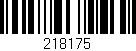 Código de barras (EAN, GTIN, SKU, ISBN): '218175'