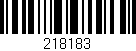 Código de barras (EAN, GTIN, SKU, ISBN): '218183'