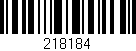 Código de barras (EAN, GTIN, SKU, ISBN): '218184'