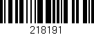 Código de barras (EAN, GTIN, SKU, ISBN): '218191'