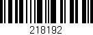 Código de barras (EAN, GTIN, SKU, ISBN): '218192'