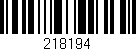 Código de barras (EAN, GTIN, SKU, ISBN): '218194'