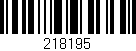 Código de barras (EAN, GTIN, SKU, ISBN): '218195'