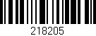 Código de barras (EAN, GTIN, SKU, ISBN): '218205'