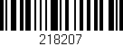 Código de barras (EAN, GTIN, SKU, ISBN): '218207'